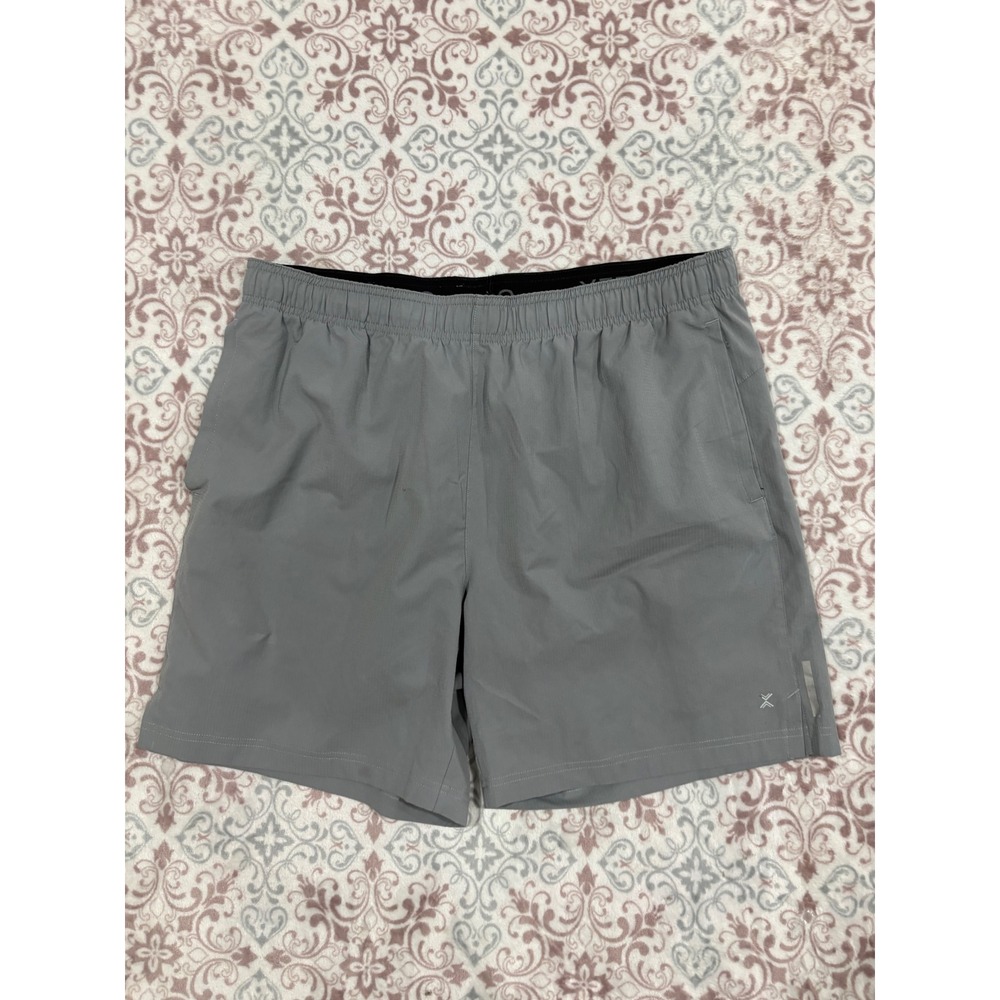 Xersion Mens Quick-Dri Ripstop Shorts Gray Athletic Gym Running Size Large